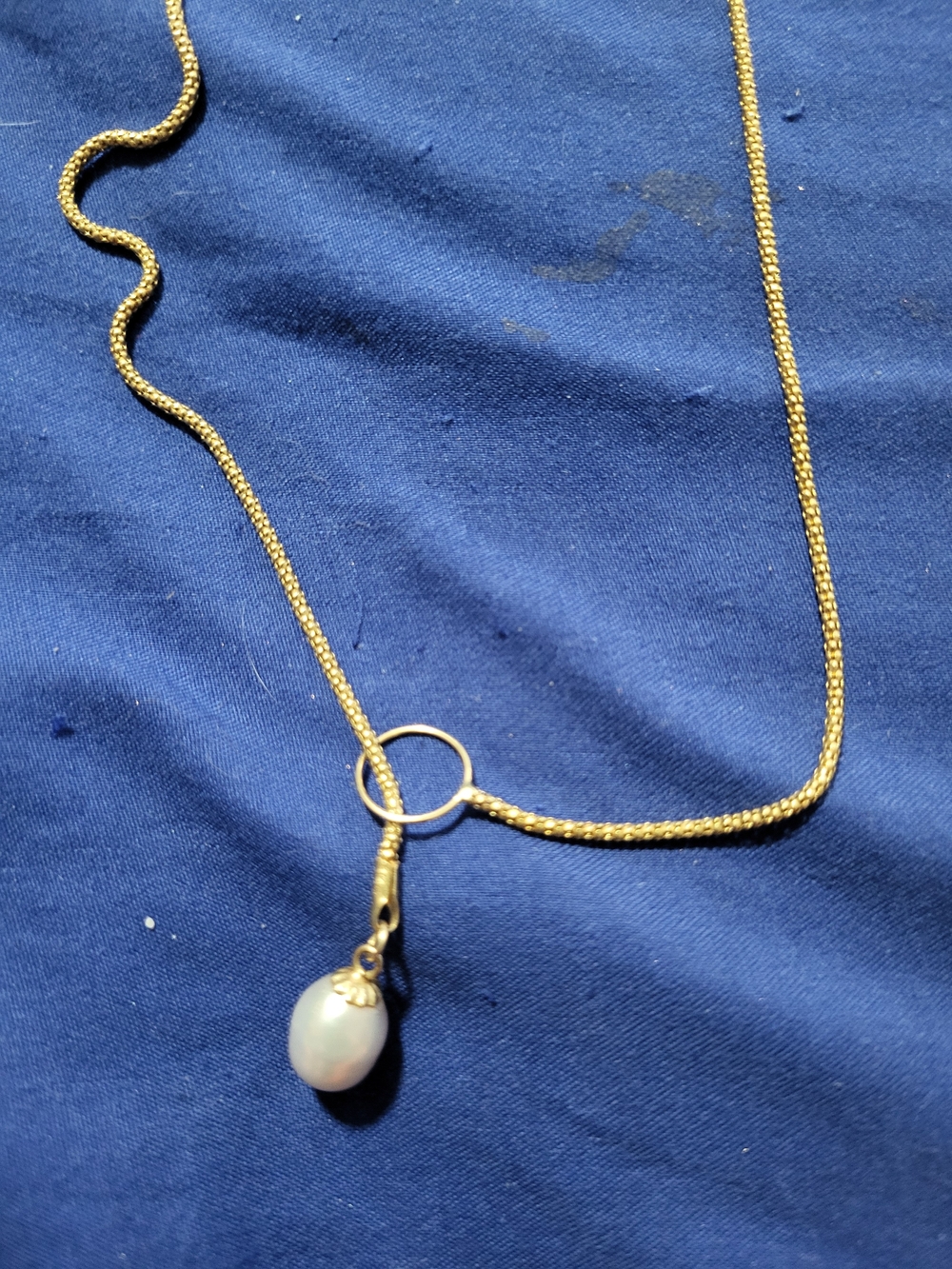 Gold Pearl Pendant Necklace - Women Jewelry
